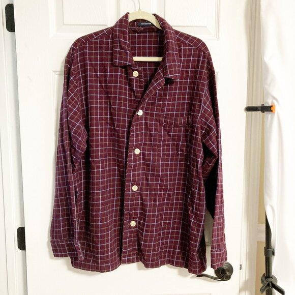 Lands' End 100% Cotton Flannel PJ Set Size L - Picture 2 of 10